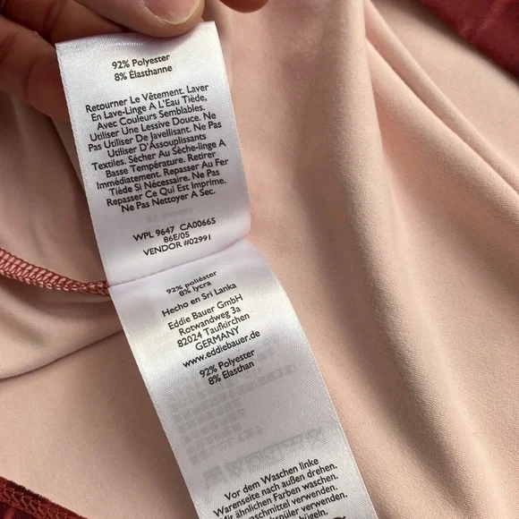 Eddie Bauer tie dye pattern coral sleeveless dress. - Picture 5 of 12